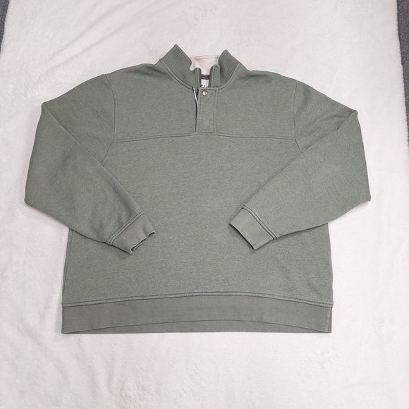 Orvis Men's 2XL Signature Quarter 1/4 Zip Fleece Pullover Sweatshirt Olive Green - Picture 1 of 8